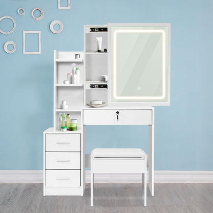 EKKIO Dressing Table White LED Mirror