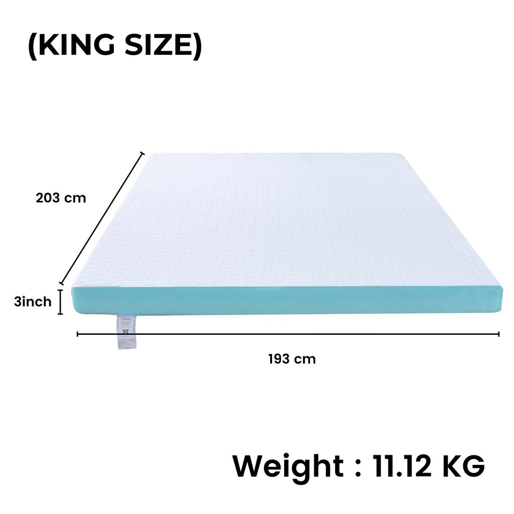 GOMINIMO Dual Layer Mattress Topper 3 inch with Gel Infused (King)