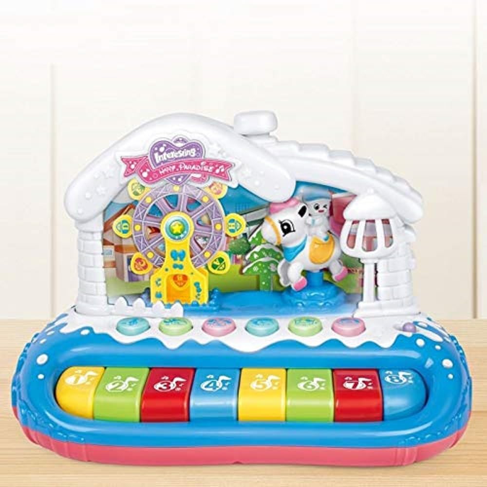 GOMINIMO Kids Toy Musical Ferris Wheel Piano Keyboard (Blue) GO-MAT-111-XC