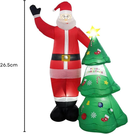 Festiss 2.5m Santa and Christmas Tree Christmas Inflatable with LED