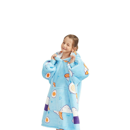 GOMINIMO Hoodie Blanket Kids Sushi Blue