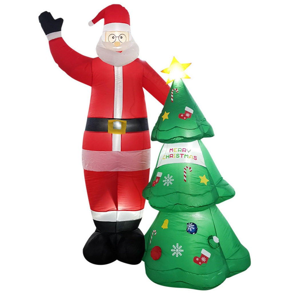 Festiss 2.5m Santa and Christmas Tree Christmas Inflatable with LED