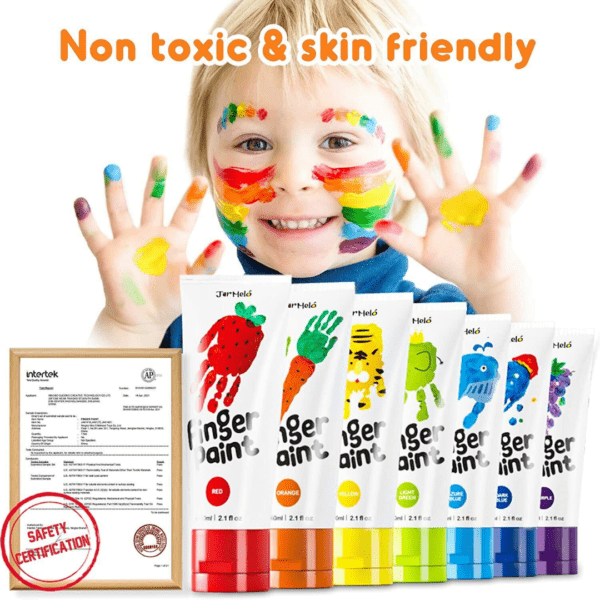 Jar Melo Finger Paint - 12 Colours Craft Kit-1826048964970024962