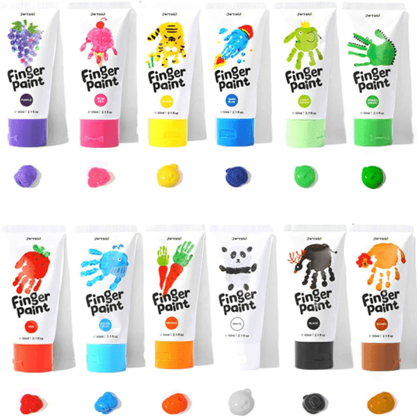 Jar Melo Finger Paint - 12 Colours Craft Kit-1826048964970024963