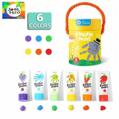 Jar Melo Finger Paint 6 Colours Craft Kit-1826048965104242689